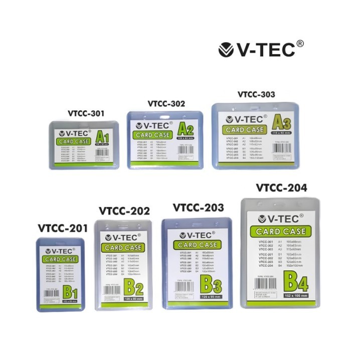 ป้ายชื่อ ID Card Case V-TEC / A1 A2 A3 B1 B2 B3 B4 / 1 แพ็ค 20 ชิ้น