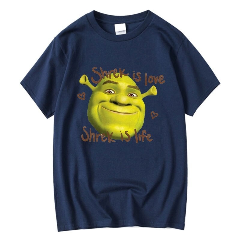 💦 HOT   Shrek Is Love Shrek Is Life พิมพ์ Tshirt  Cotton เสื้อยืดผู้ชาย Unisex