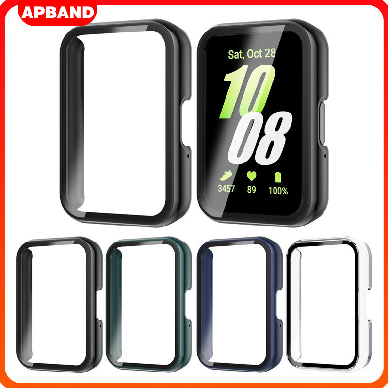 กระจกนิรภัย PC Case สำหรับ Samsung Galaxy Fit 3ทุกรอบป้องกันหน้าจอฝาครอบป้องกัน Samsung Fit 3 Smartwatch กันชนเชลล์ฟิล์ม