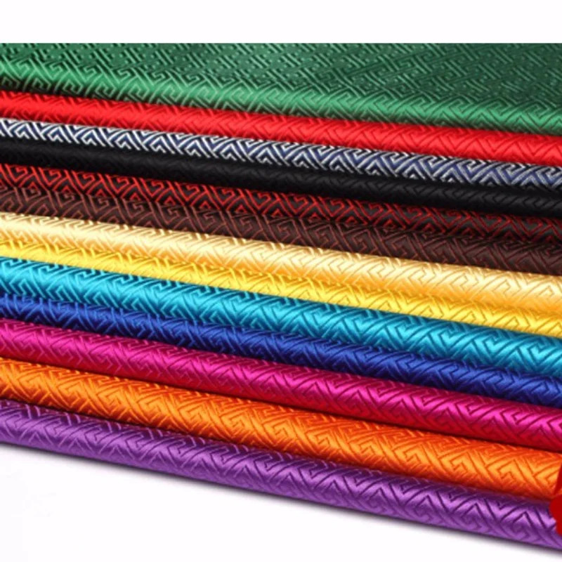 Cheongsam เครื่องแต่งกายทอ Damask Jacquard ผ้าโบรเคด
