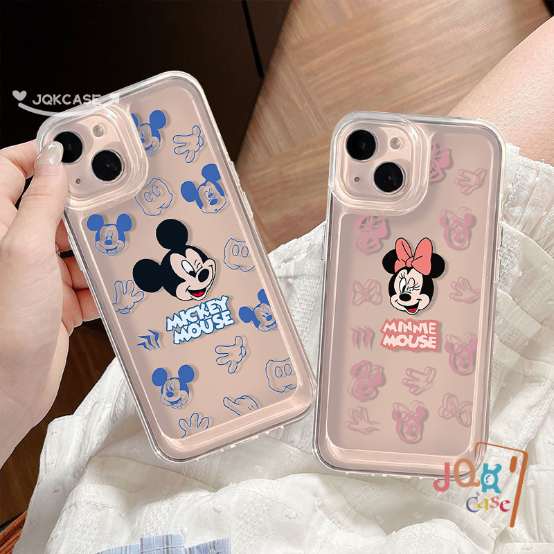 Mickey Kuromi น่ารักจัง การ์ตูนคู่ ดูเดิล เคส IPhone 7Plus 7 14 8 15 Plus 13 14 15 12 11 Pro Max X XS XR Max SE เคส
