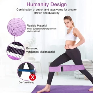 "Aolikes" Resistance Band ยางยืดออกกำลังกาย ปั้นก้นสวย กระชับต้นขา แรงต้าน120 lb| ( 8 สี SIZE : M-XL พร้อมส่ง)