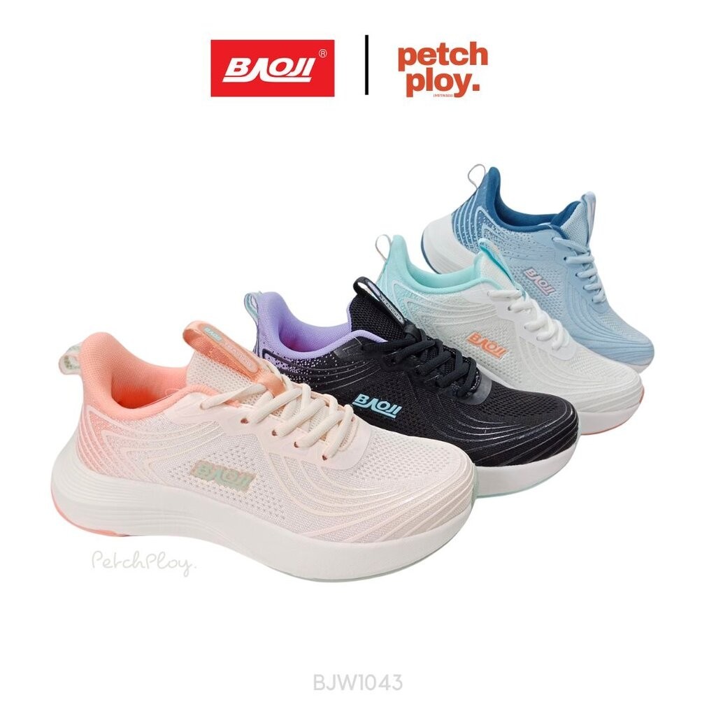 Baoji BJW1043 รองเท้าผ้าใบผู้หญิง รองเท้าวิ่ง ออกกำลังกาย บาโอจิ