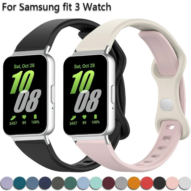 Silm สําหรับ Samsung Galaxy Fit 3 Band สร้อยข้อมือซิลิโคนสายรัดข้อมือสําหรับ Galaxy Fit3 กีฬานาฬิกาอุปกรณ์เสริม Correa