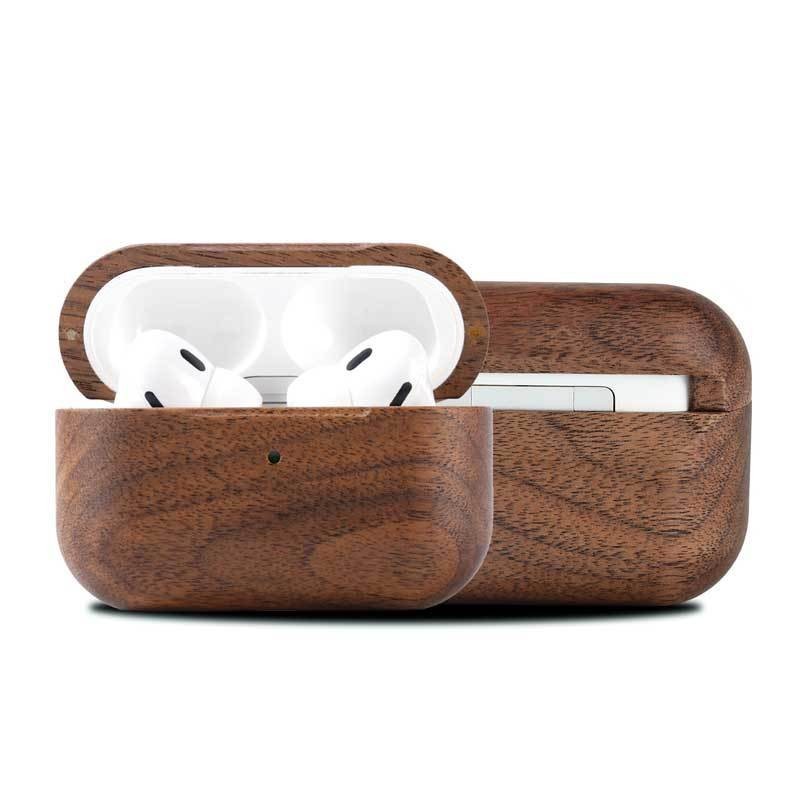 เคสหูฟังไม้ระดับไฮเอนด์สําหรับ แอร์พอด มือโปร 2 ปกแข็งสําหรับ แอร์พอด 4 3 2 1 พร้อมสายคล้องมือแบบพกพา
