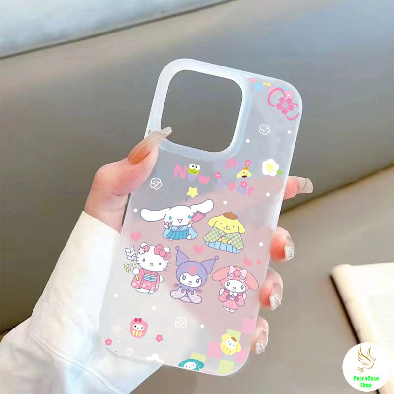 COD-ในไทย🔥เคส น่ารัก สไตล์ญี่ปุ่น สำหรับ iPhone 7 8 X 11 12 13 14 15 16 Pro Max รุ่นสำหรับคู่รัก เคสโทรศัพท์ฝ้ากันกระแทก