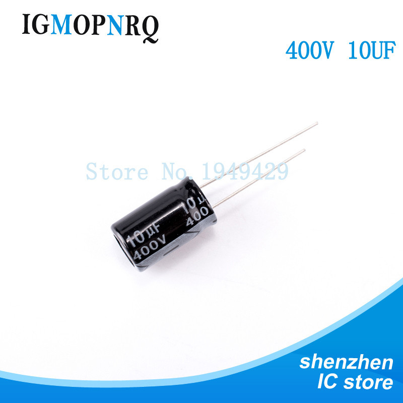 20 ชิ้น/ล็อตอลูมิเนียม Electrolytic Capacitor 10uf 400v 10*16 ตัวเก็บประจุไฟฟ้า 400v 10uf