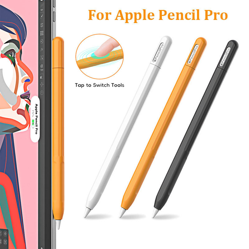 กันกระแทกสีสันสําหรับ Aple Pencil Pro Case Bag Non-slip Sleeve Protector สําหรับปากกาบน i/Pad Pro
