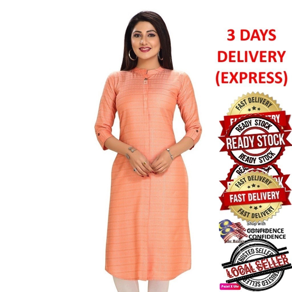 100%อินเดียKurtiแบบดั้งเดิมDesignerยาวสั้นผู้หญิงKurtis Kurta Tunic Topเสื้อUD888PG