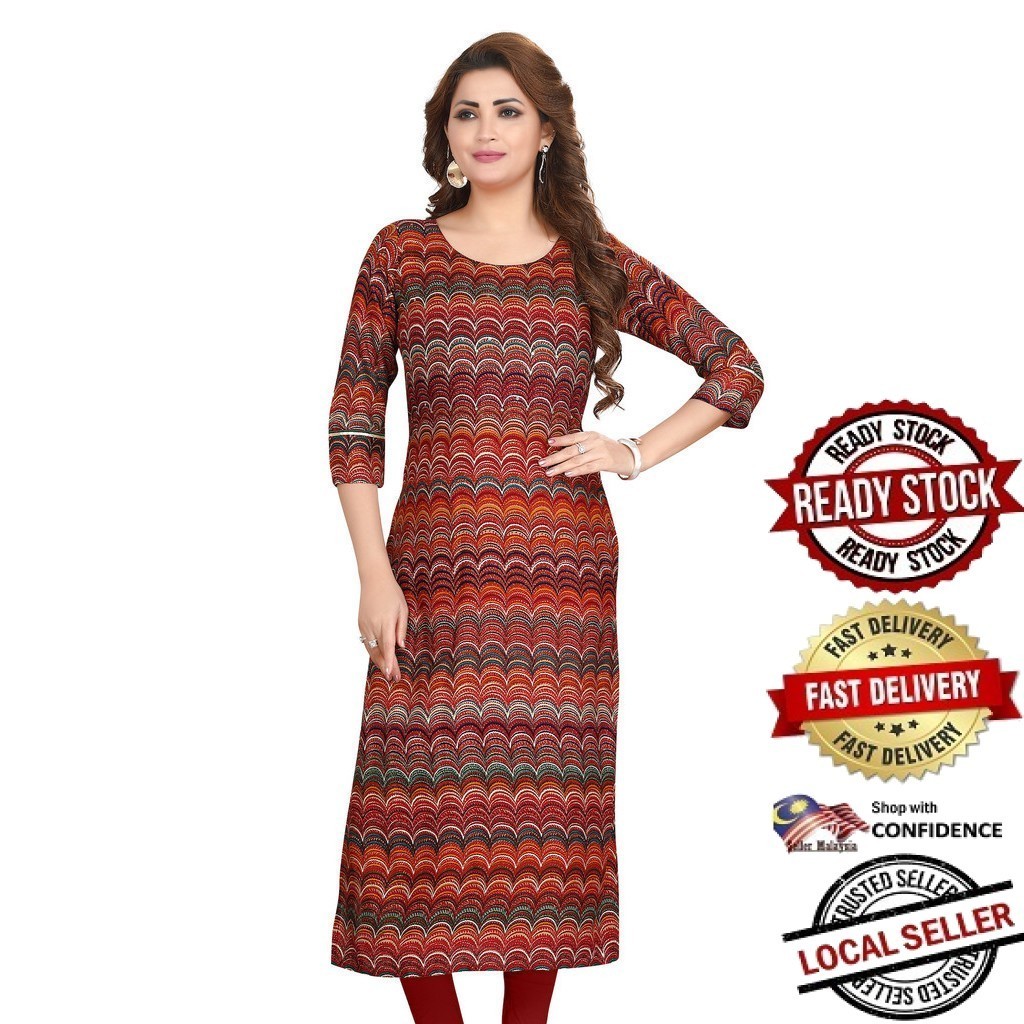 Kurti Indian Women Kurtis Top Saree Sari Punjabi Suit Readymade Kurti UD1516PG