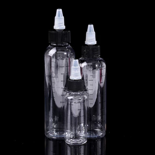 Newwellknownepic 30ml-250ml พลาสติก PET Liquid ความจุขวดหยดหมึกสีภาชนะ TH
