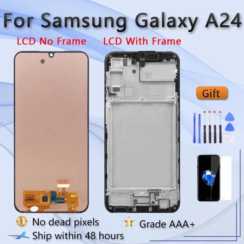 OLED TFT LCD สําหรับ Samsung Galaxy A24 4G A245F SM-A245F A245M SM-A245M จอแสดงผลหน้าจอสัมผัส Digiti