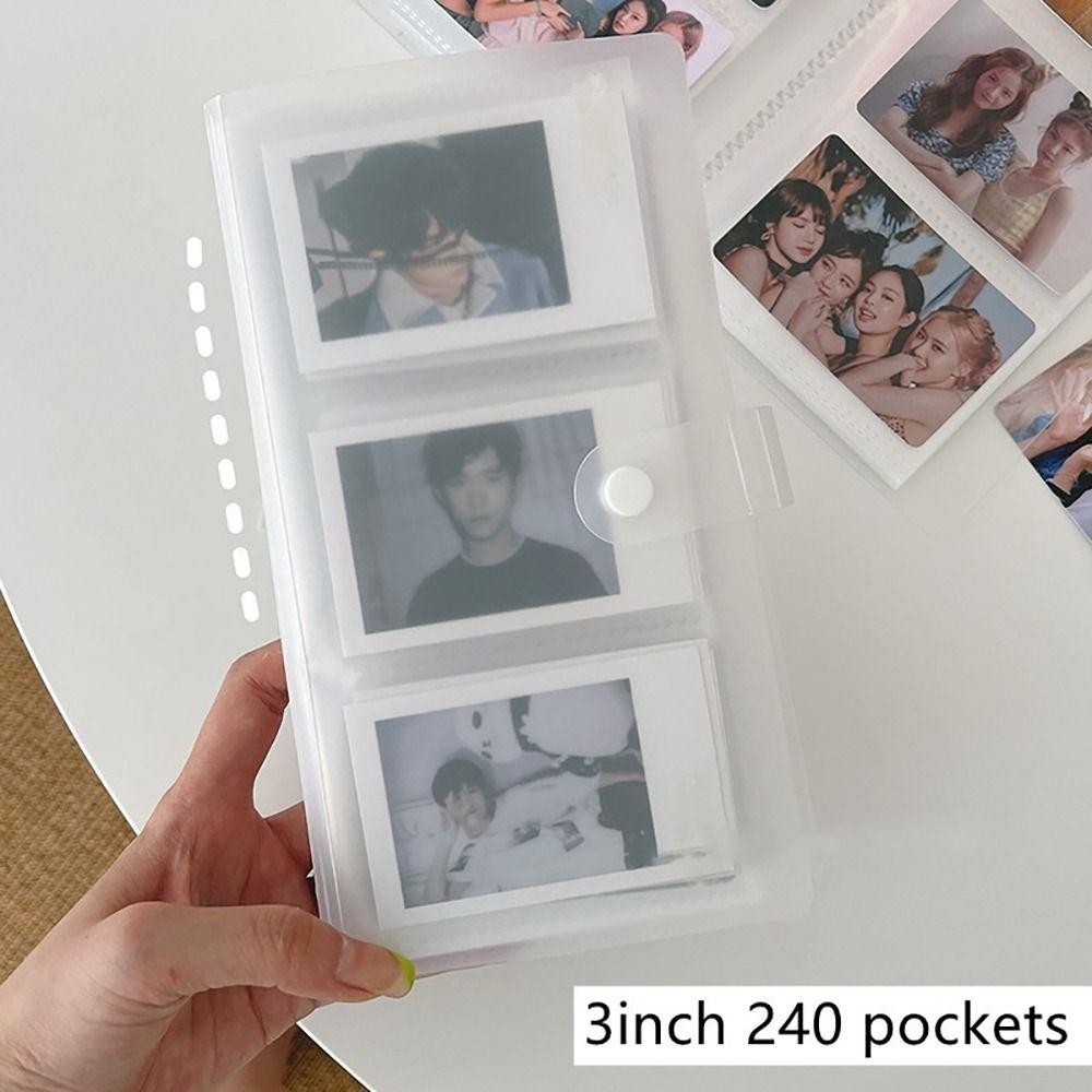 CAJA1 อัลบั้มรูป 1 ชิ้น, ที่ใส่การ์ดรูปภาพหนังสือ PVC, 3/4/5/6/7 นิ้วโปร่งใส 80/160 สล็อต Photocard Holder Idol Star - รูปที่ 3