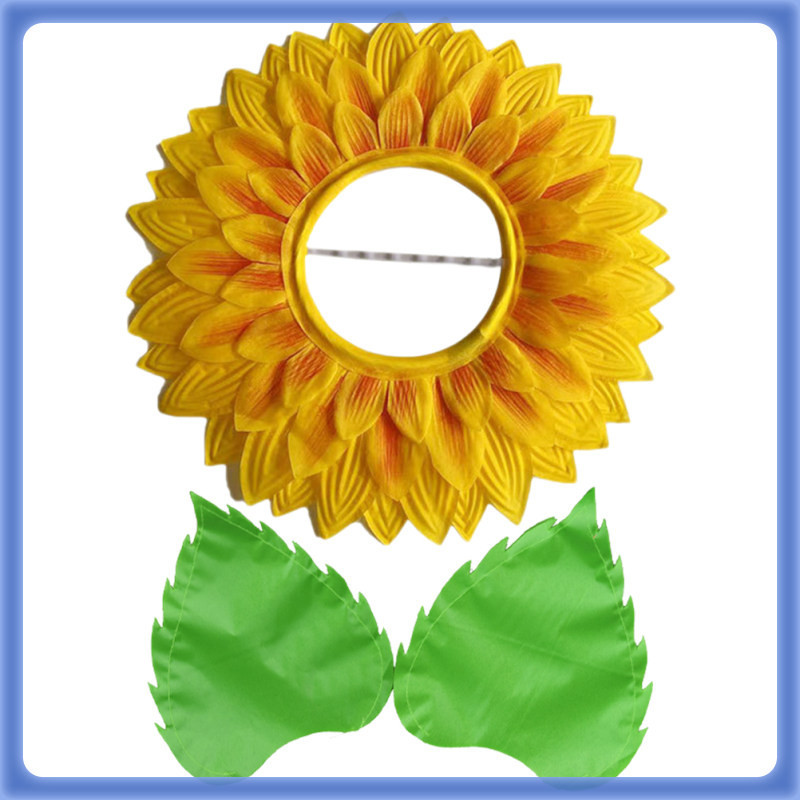 ตลกดอกทานตะวันเครื่องแต่งกายชุดหมวก Headdress Headbands หมวกอุปกรณ์เสริมสําหรับฮาโลวีนดอกไม้เด็กเด็กผู้หญิง zhcxzhcx