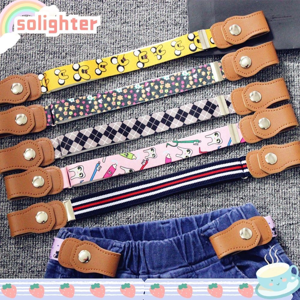 Solighter เข็มขัดยางยืดเด็ก Kids Buckle-Free ใช้งานง่าย Canvas Girdle