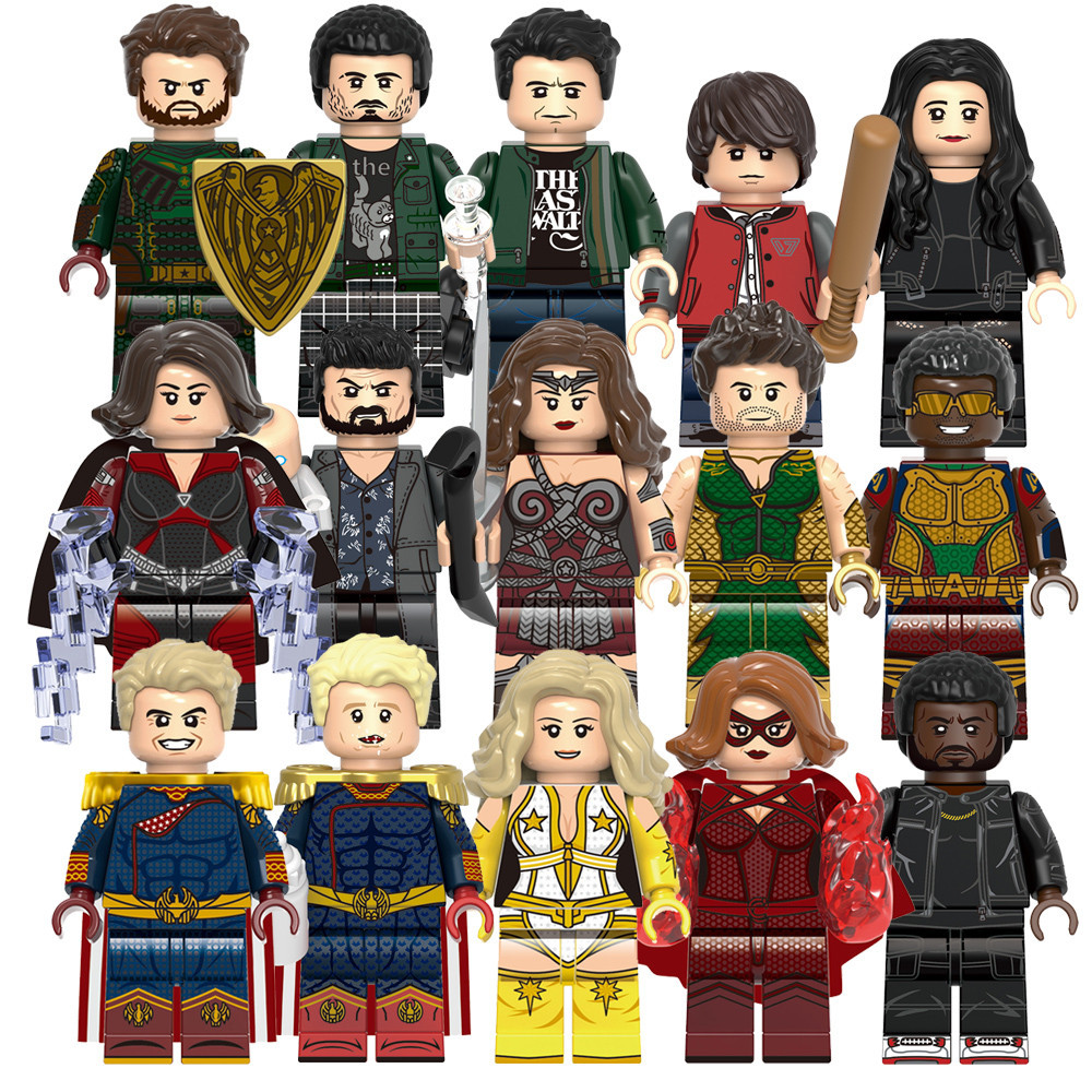 The Homelander Frenchi Billy Butcher Hughie Campbell Mothers Milk Ryan Kimiko Building Block Toy