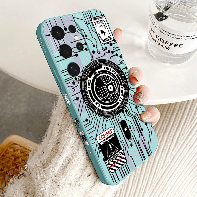 Coque กันกระแทกซิลิโคนเหลวสําหรับ Samsung Galaxy S24 S23 S22 S21 Plus Ultra FE S24FE S23FE S24ultra