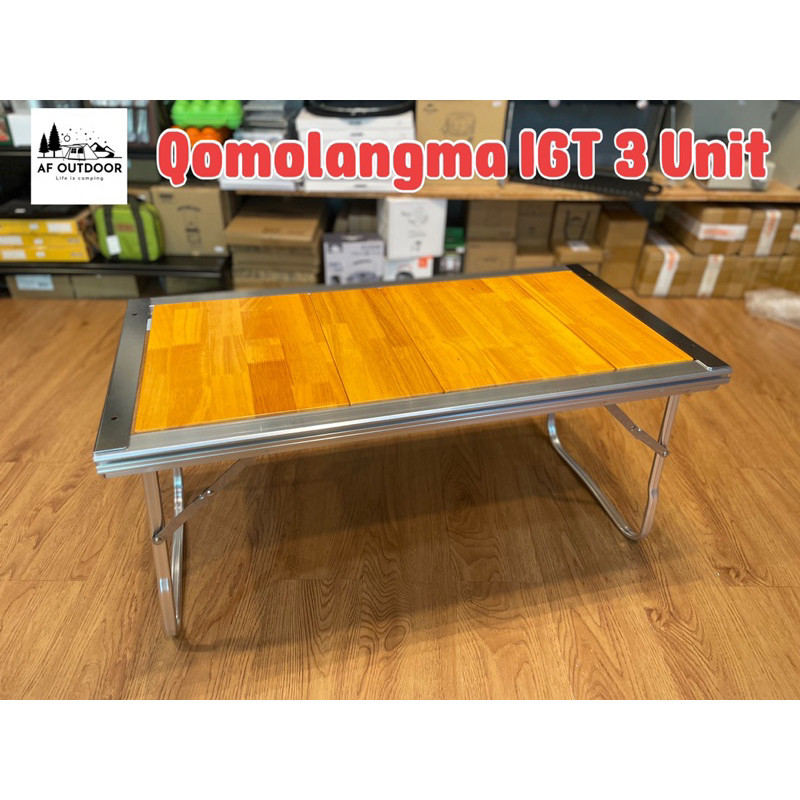 [พร้อมส่ง]Qomolangma Entry IGT 3 Unit Table  โต๊ะสนามพับได้ ไม้จริง