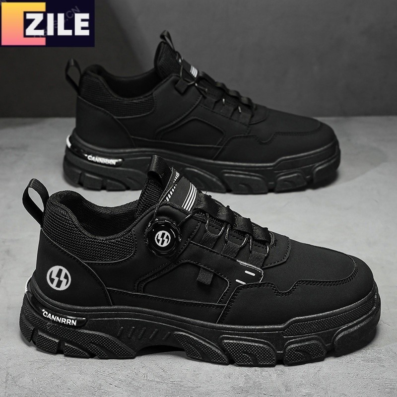 รองเท้าผู้ชายbreathable Workwearรองเท้าผู้ชายรองเท้าผ้าใบลําลองหนาSoled