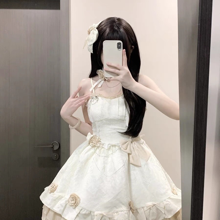 2.5 lolita Sling Dress lolita Gemini Black Red Black Blue Dark Black Gothic Style Sling Dress 0