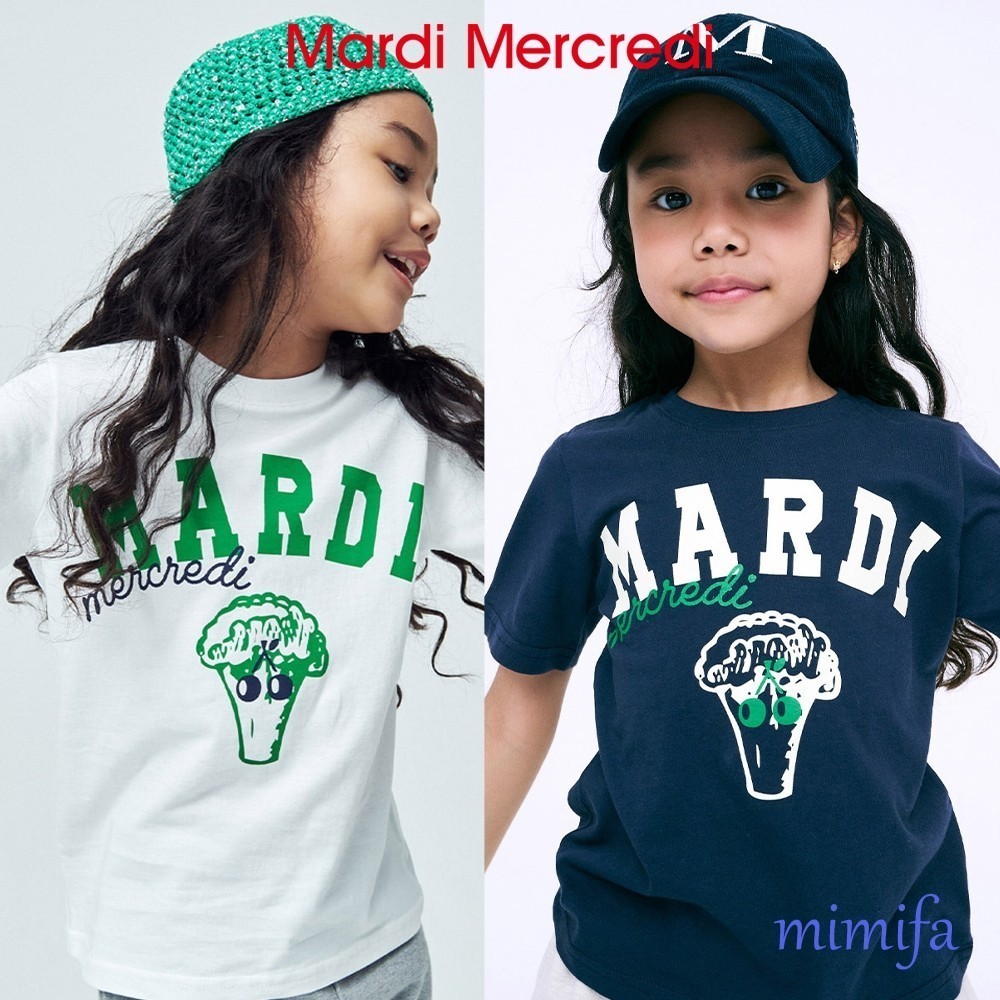 T-Shirtเสื ้ อยืดเด ็ ก MARDI MERCREDI BROCCOLI S-5XL 100-150