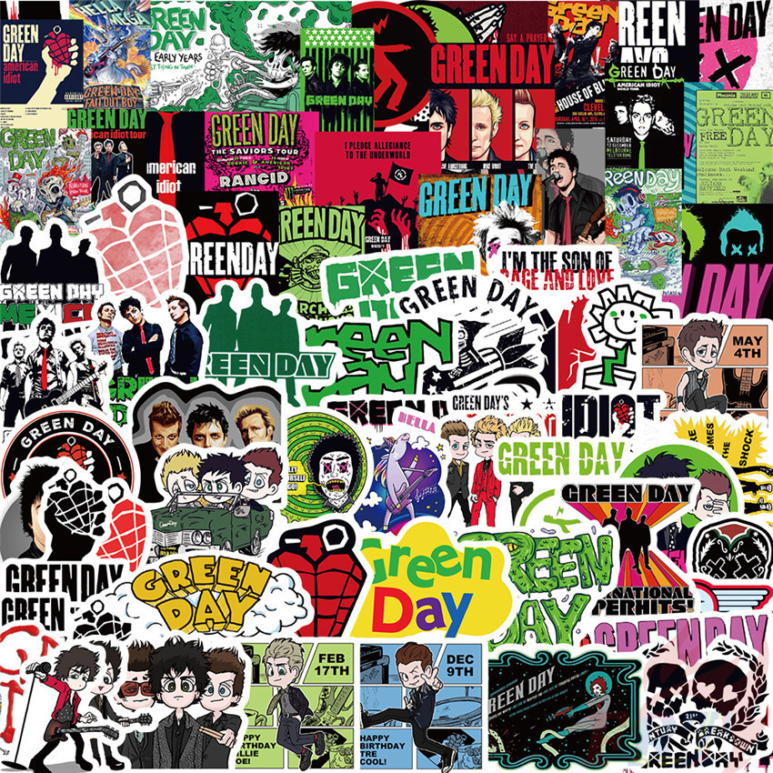 100ชิ้น/เซ็ต กรีนเดย์ . สติ๊กเกอร์วงพังก์ร็อก Diy แฟชั่นสติ๊กเกอร์ Doodle กันน้ํา