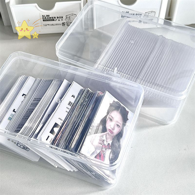 [JBTH] กล่องเก็บของโปร่งใสเกาหลีการ์ด Photocard กล่องเก็บของ Photo Card Organizer Classification Flip Box [JB]