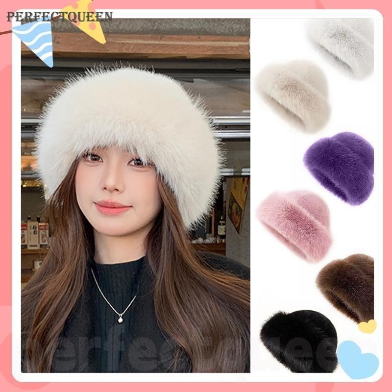 หมวกเบเร่ต์ ขนมิงค์เทียม แบบสวมหัว ใส่สบาย ให้ความอบอุ่น แฟชั่นฤดูหนาว สําหรับผู้หญิง