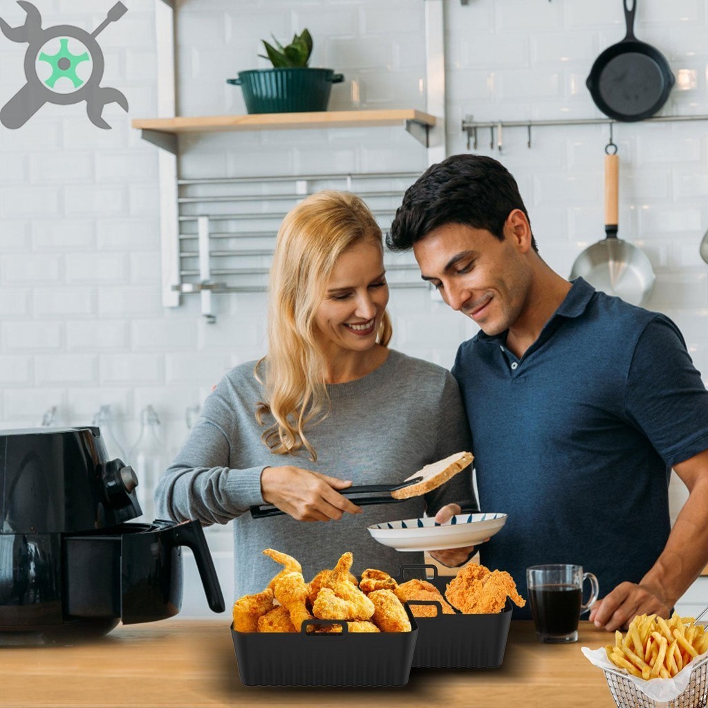 อัพเกรด Air Fryer ซิลิโคน Liner นํากลับมาใช้ใหม่ Air Fryer Liner สําหรับเตาอบไมโครเวฟ SHOPCYC5771