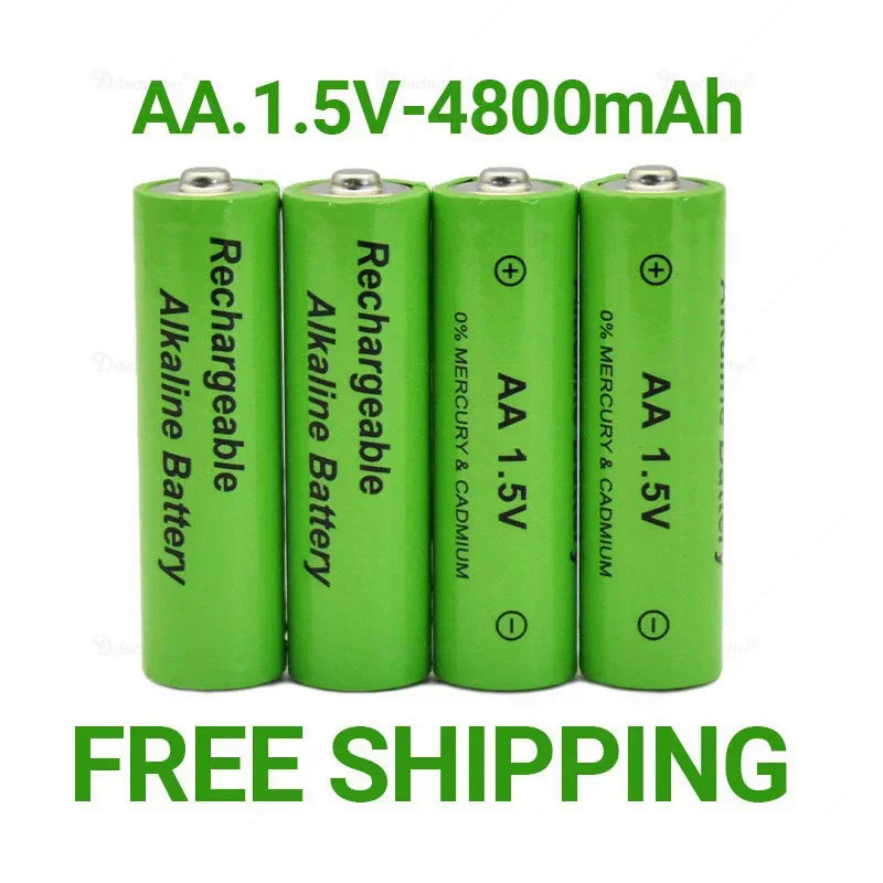 1.5V AA Battery 4800mAh Rechargeable Battery NI-MH 1.5 V AA Battery for Clocks Mice Computers Toys S