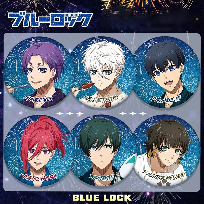Blue Lock Chigiri Hyouma Isagi Yoichi Bachira อะนิเมะ Tinplate ป้ายโลหะ Pin อะนิเมะอุปกรณ์ต่อพ่วงของขวัญสะสม