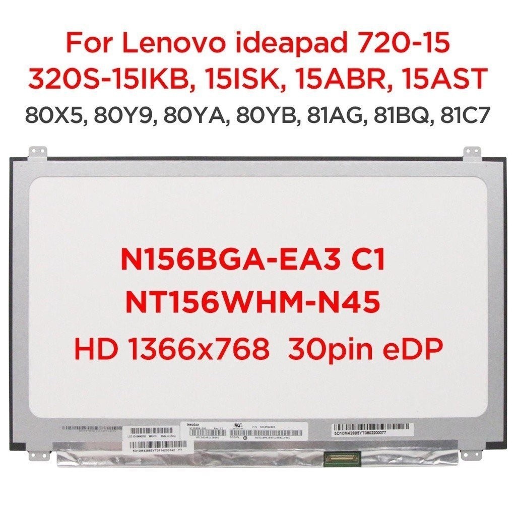 15.6 นิ้วหน้าจอ LCD สําหรับ Lenovo IdeaPad 320s-15isk 320s-15abr 320s-15ast 720-15ikb 80x5 30 พิน ED