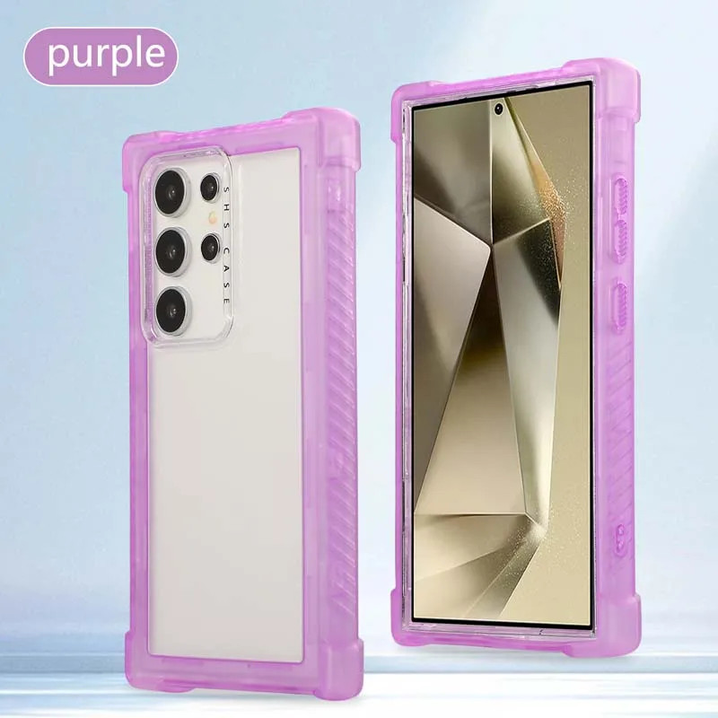 ใหม่ 3 in 1 Matte Rugged Cases แฟชั่น PC + TPU เคสโทรศัพท์กันกระแทกสําหรับ Samsung S24 Ultra Plus ปลอกป้องกัน Hard ฝาหลัง