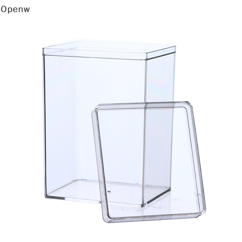 Openw กล่องพลาสติกสี่เหลี่ยม ตุ๊กตาขนมบิสกิต กล่องบรรจุภัณฑ์ของขวัญ กล่องใส ดี