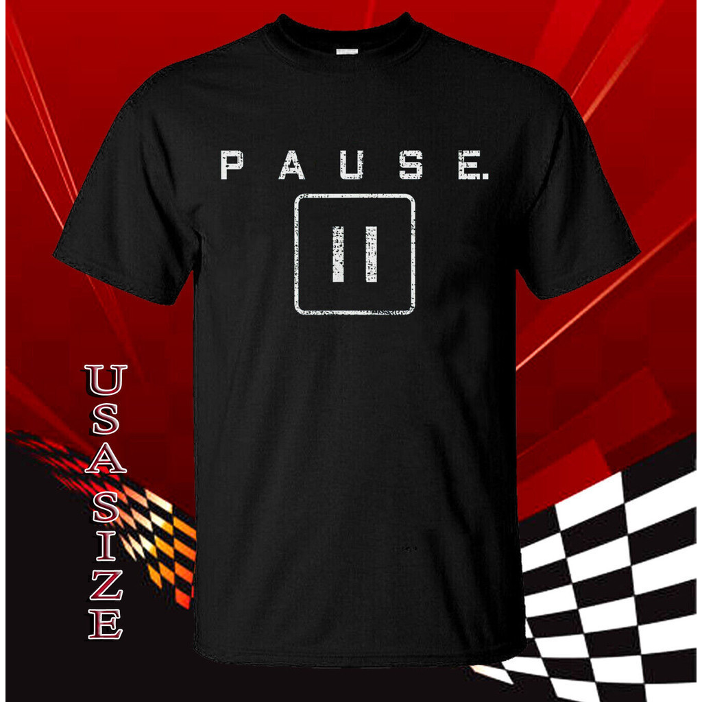 เสื้อใหม่ Gamer Pause Button T-Shirt Usa