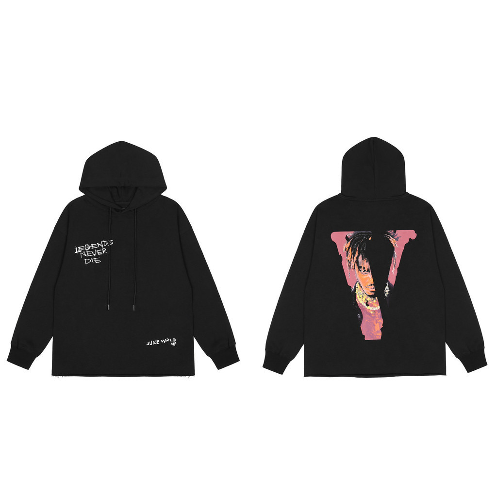 จากประเทศไทย/J.W Vlone/เสื้อฮู้ดพิมพ์ใหม่ผ้าฝ้าย 100 %/ผ่อนคลาย และผ่อนคลาย(M-3XL)