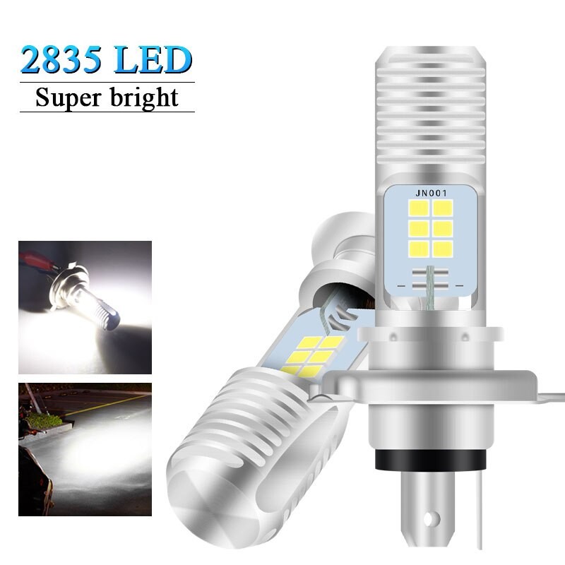 1pcs H4 Led BA20D H6 P15D Led ไฟหน้ารถจักรยานยนต์ 2835 12SMD 6000K สีขาว Hi Lo โคมไฟมอเตอร์ไซด์สกู๊ตเตอร์วิ่งหมอกโคมไฟ
