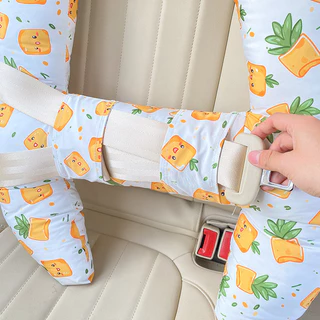🚕หมอนหนุนเด็กปลอดภัย ป้องกันคอ รูปตัว U ลายการ์ตูน แบบนิ่ม สําหรับเด็ก และผู้ใหญ่ หมอนรองคอ