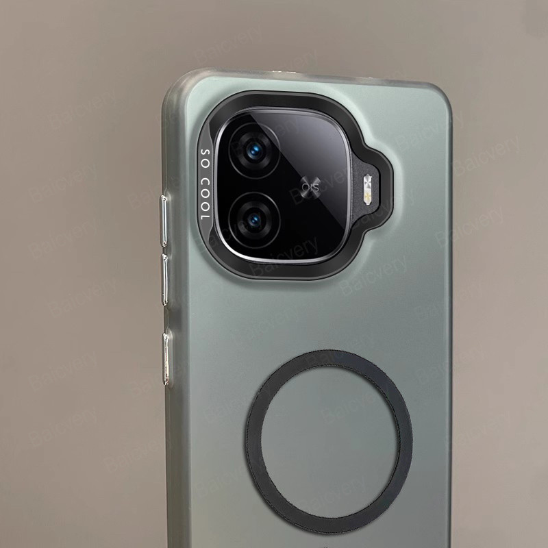 สําหรับ VIVO IQOO Z9 Turbo / Z9 5G กรณีแฟชั่นหรูหรา IMD ปลอกรองรับเครื่องชาร์จไร้สายแม่เหล็ก - รูปที่ 2