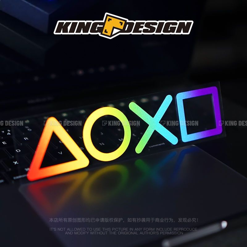 วิดีโอเกม สติกเกอร์รถ เพลย์สเตชัน ธีมสร้างสรรค์เฉพาะกระจกสามเหลี่ยมกระจกหน้าต่างตกแต่งสะท้อนแสงกันน้ํารถจักรยานยนต์ถังน้ํามันเชื้อเพลิงเกมคอนโซลสติก