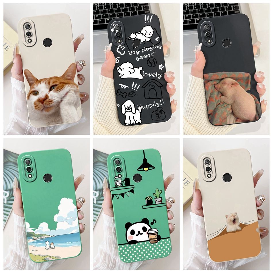 Huawei Y9 (2019) JKM-LX1 JKM-LX2 JKM-LX3 น่ารักสไตล์ตลกเลนส์ป้องกันกันกระแทกซิลิคอนเคสโทรศัพท์