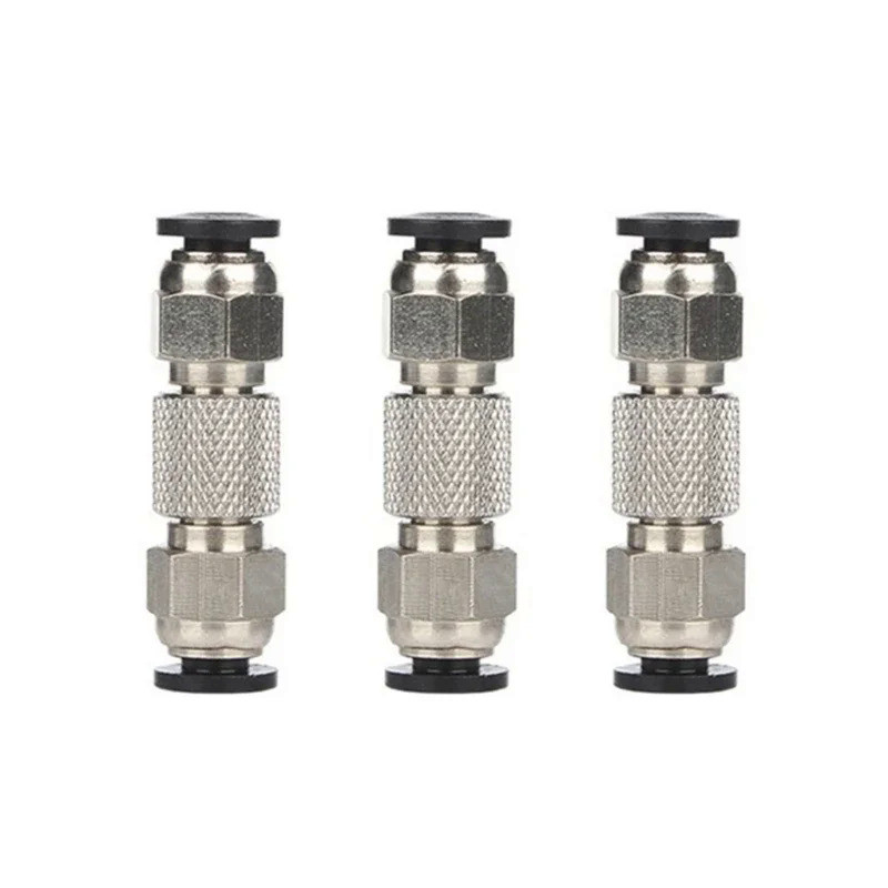 3Pcs PTFE Tube Pneumatic Connector Replacement for 3D Printer X1C P1P P1S 1.75mm Filament Extruder 3