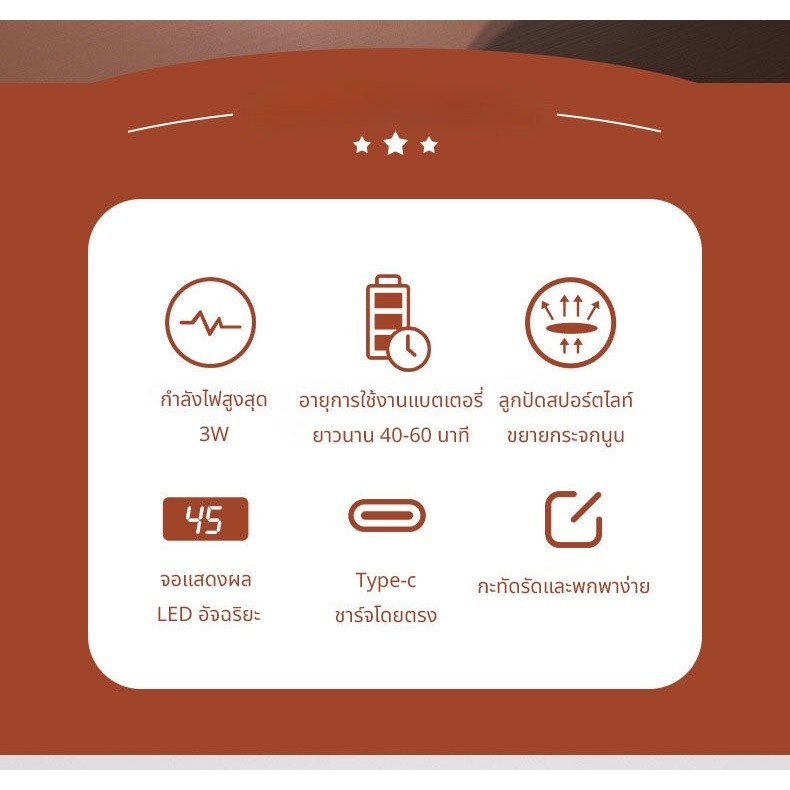 ไฟฉายอบสีเจล UV LED ล๊อคอะไหล่เล็บ-อบสีเจลให้แห้งไว ใช้งานง่ายชาร์ทแบต1 ครั้งใช้งานได้นาน ด้ามจับถนัดมือ ราคา ถูกที่สุด ดีลบีเคเค แกลเลอรีภาพที่ 4