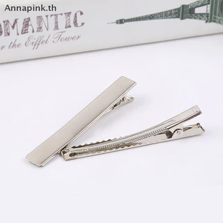 Annapink.th 50 ชิ้นโลหะจระเข้คลิปผมโบว์ฟัน Barrette จระเข้ Clamp DIY คลิป EN