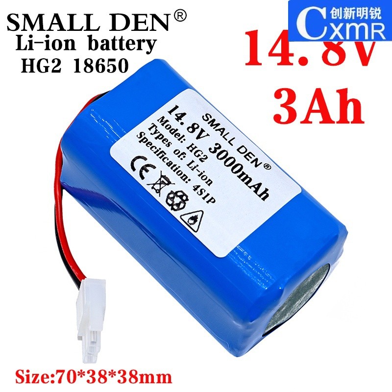 ✪14.8 V 3000mAh 4S1P 18650 Lithium Battery Pack 18650 HG2 16.8V 3Ah for Robot Vacuum Cleaner Recharg