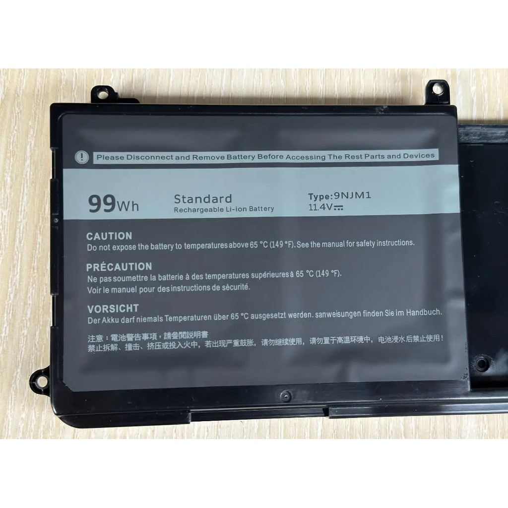 9NJM1 แบตเตอรี่แล็ปท็อป For Dell Alienware 15 R3 R4 17 R5 Series P69F P31E P31E001 MG2YH HF250 0546F