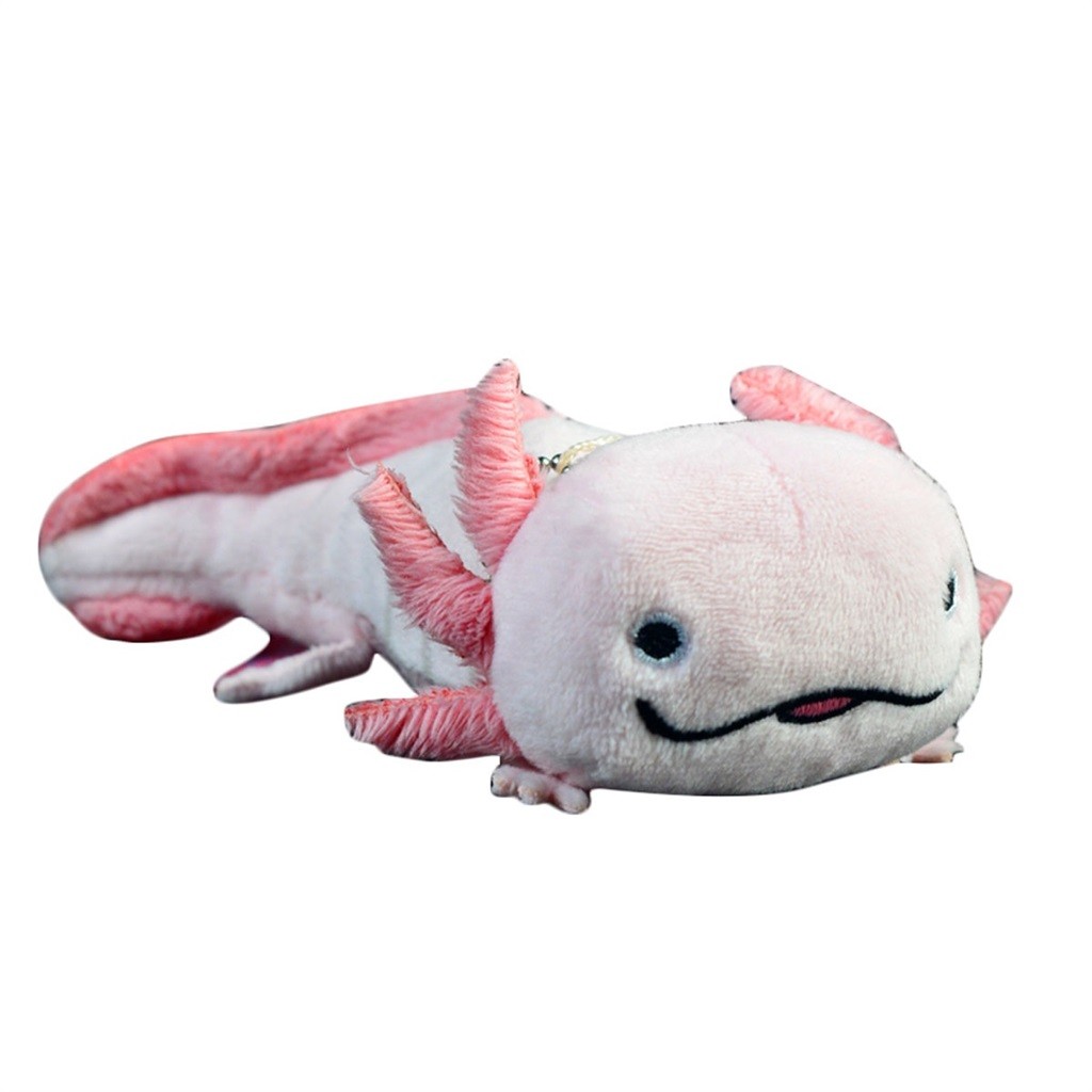 Axolotl ตุ๊กตาจี้,5.3 นิ้ว Axolotl ปลา Creepy ตุ๊กตาสัตว์น่ารักนุ่มหกเหลี่ยมไดโนเสาร์ Reptilian Plus