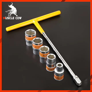 MUSCLE COW ลูกบล็อกสั้น อย่างดี ประแจบล็อก CR-V ขนาด 1/2" (4 หุน) แบบ 6 เหลี่ยม ขนาด 8-32 มม แข็งแรง ทนทาน
