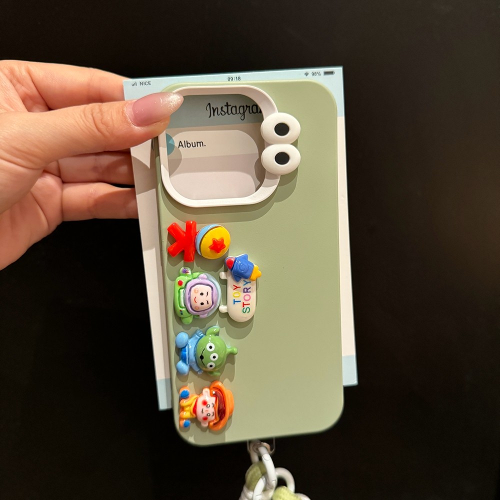 สีเขียว Handmade Buzz Lightyear เหมาะสําหรับ Apple 15 เคสโทรศัพท์ Apple 15 Promax ใหม่ IPhone 11 Apple 13 กรณี 14 Anti Drop 14 Promax