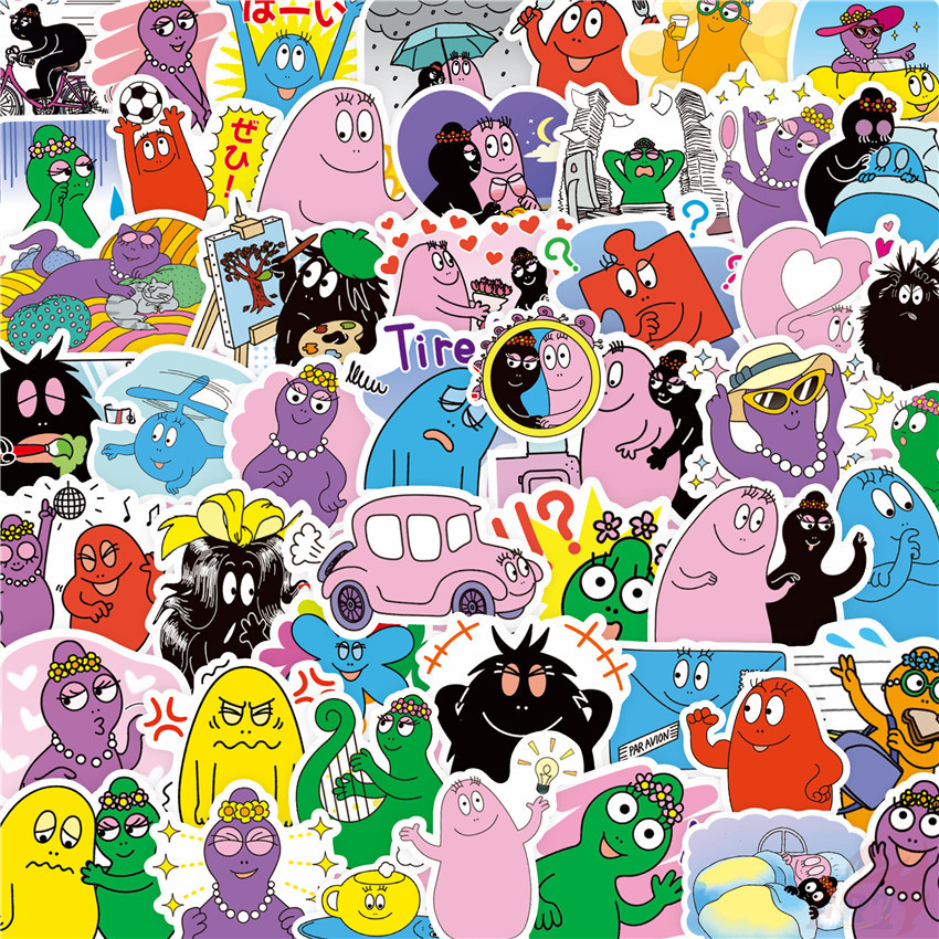 100Pcs/Set ❉ Les Barbapapa Stickers ❉ DIY Fashion Doodle Decals Stickers